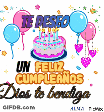 Birthday Card Te Deseo Un Feliz Cumpleanos GIF