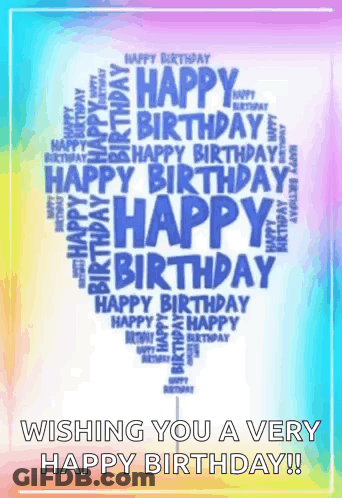 Birthday Card Wishing You A Very Happy Birthday GIF