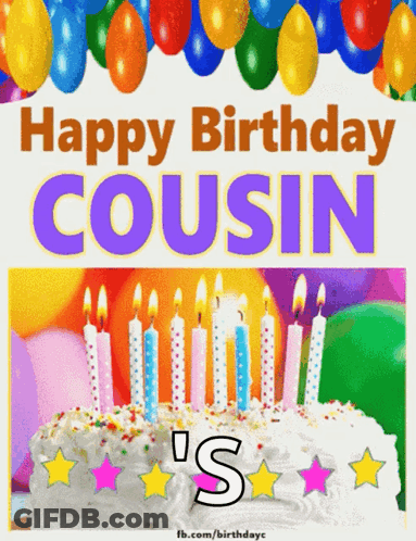 Birthday Card With Balloons And Confetti Saying Happy Birthday To You GIF
