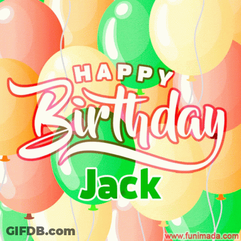Birthday Card With Balloons Jack GIF