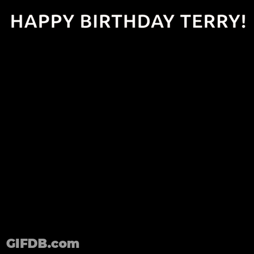 Birthday Card With Bee Saying Happy Birthday Terry GIF