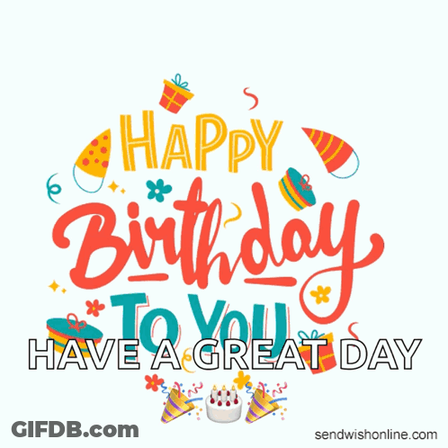 Birthday Card With Blue And Silver Balloons Saying Blessings On Your Birthday GIF