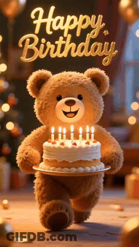 Birthday Card With Blue And White Balloons GIF