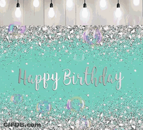 Birthday Card With Bubbles GIF