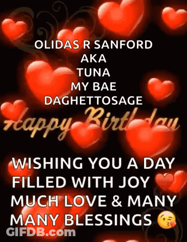 Birthday Card With Butterfly And Flowers Saying This Is My Wish For You GIF
