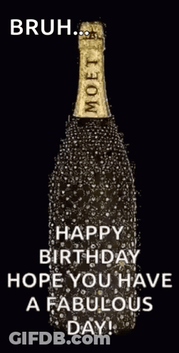 Birthday Card With Chocolate Cake And Candles GIF