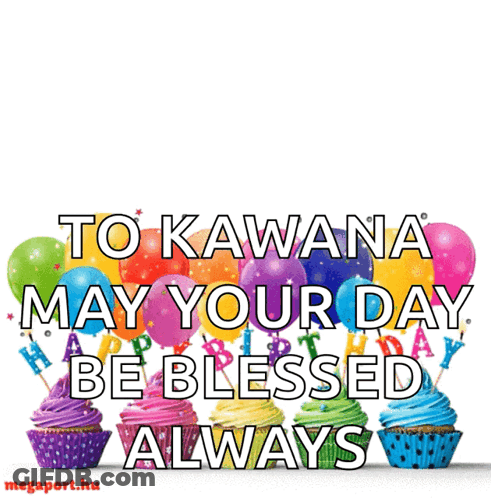 Birthday Card With Cupcakes And Balloons GIF