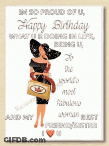 Birthday Card With Gold Balloons God Bless You GIF