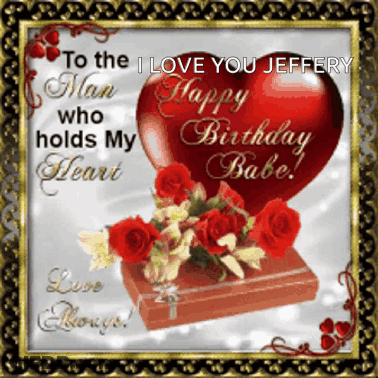 Birthday Card With Heart And Roses GIF