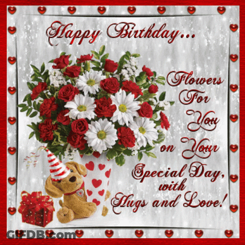Birthday Card With Wine Bottle GIF