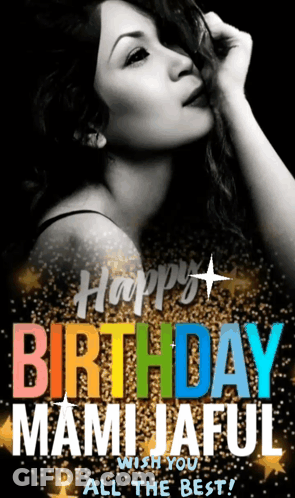 Birthday Card With Woman GIF