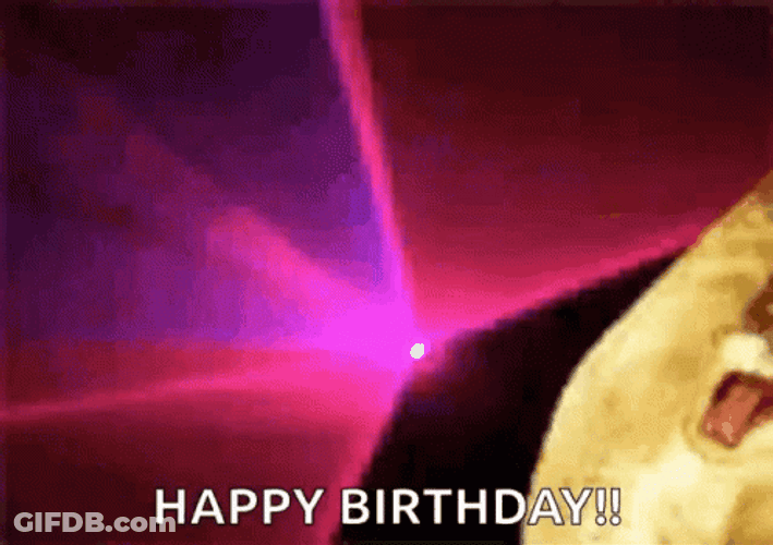 Birthday Cat Laser Dance GIF