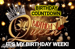 Birthday Countdown Poster With Crown And Balloons GIF