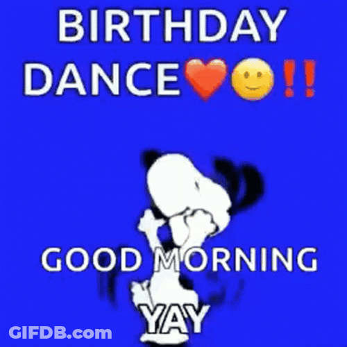 Birthday Dance Happy Snoopy Yay GIF