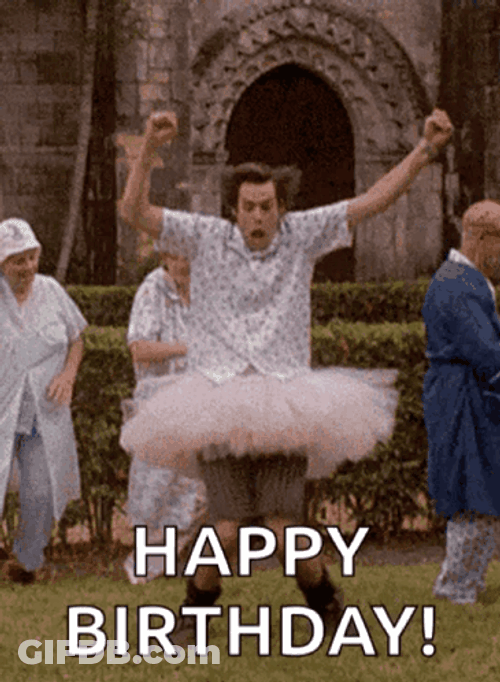 Birthday Dance Jim Carrey Tutu GIF