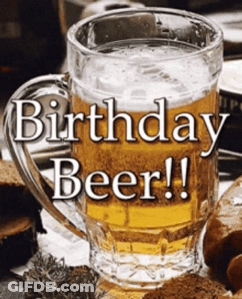 Birthday Drinking Beer GIF