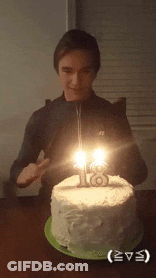 Birthday Dumb Blowing Cake GIF