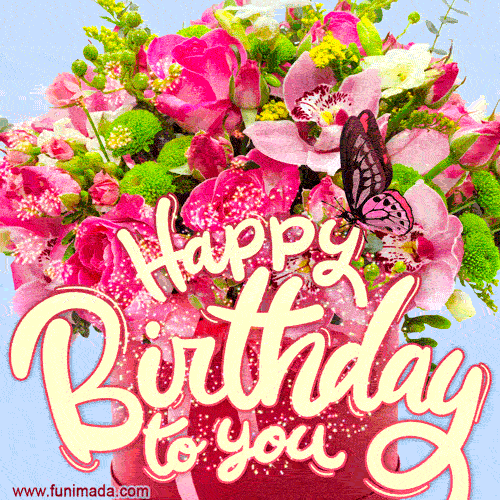 Birthday Flowers Happy Birthday To You GIF