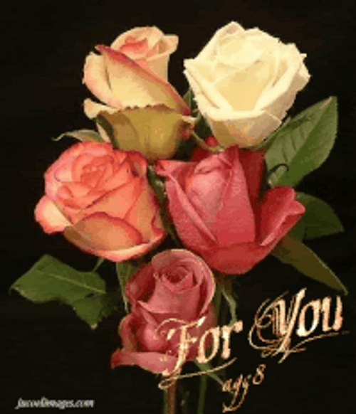 Birthday Flowers Nude Color Roses GIF