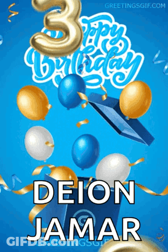 Birthday Greeting Card For Deion Jamar GIF