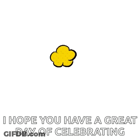 Birthday Greeting Card With Speech Bubble GIF