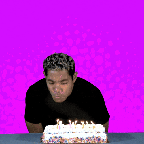 Birthday Month Cake Candle Blow GIF