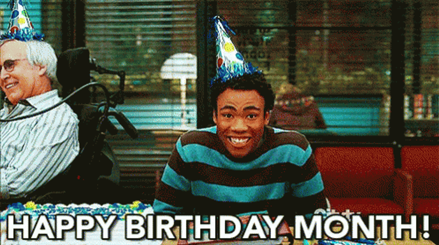 Birthday Month Troy Branes Wearing Party Hat GIF