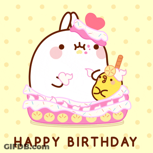 Birthday Party Bunny And Chick GIF