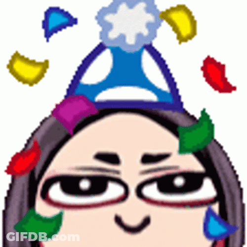 Birthday Party Falling Confetti GIF