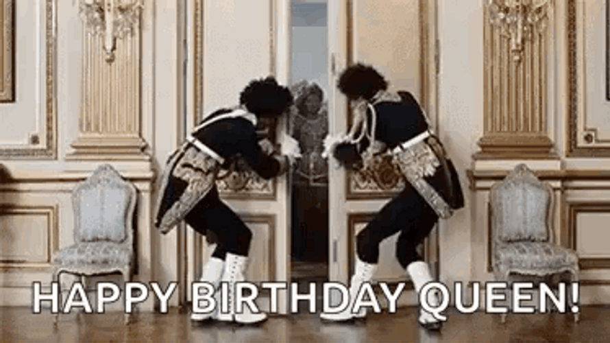 Birthday Queen Enters The Hall GIF