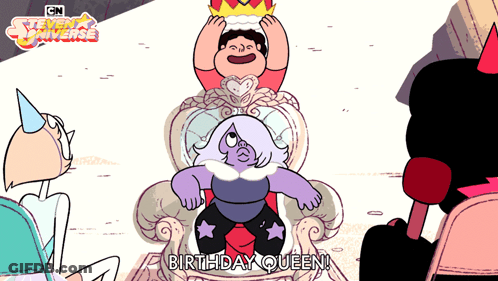 Birthday Queen Sitting In Chair GIF