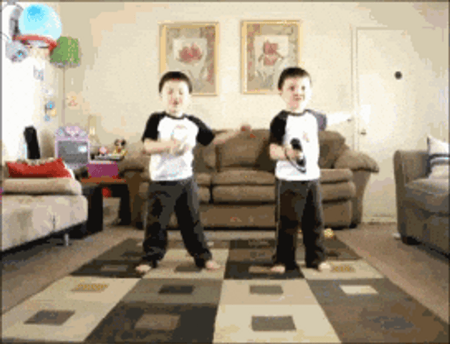 Birthday Twins Identical Brothers Funny Dancing GIF