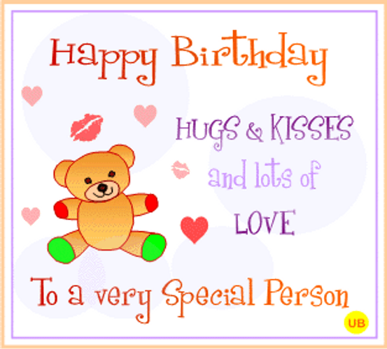 Birthday Wish Hugs And Kisses GIF