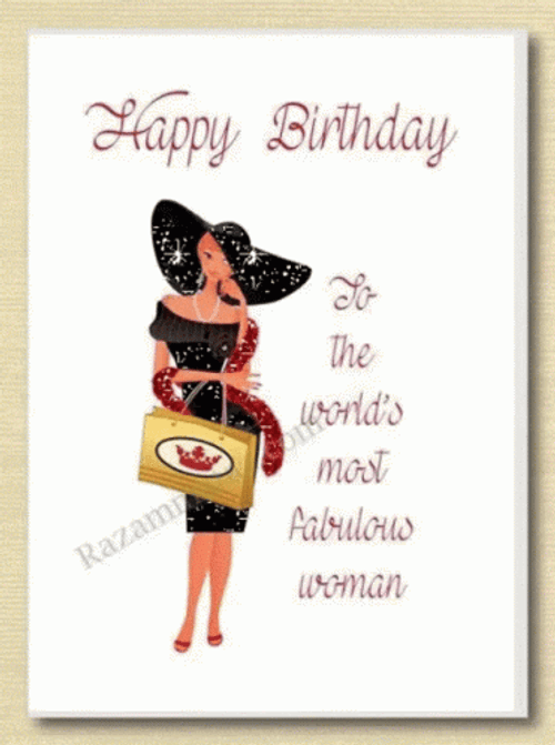Birthday Wishes For Fabulous Woman GIF