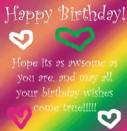 Birthday Wishes Rainbow Background GIF