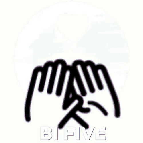 Bisexual Bi High Five Pride GIF