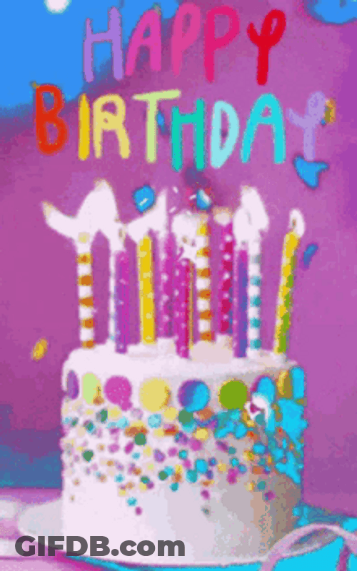 Bisexual Happy Birthday Cake GIF