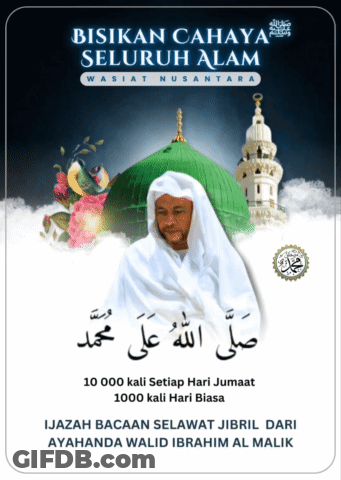 Bisikan Cahaya Seluruh Alam Poster With Man In White Robe GIF