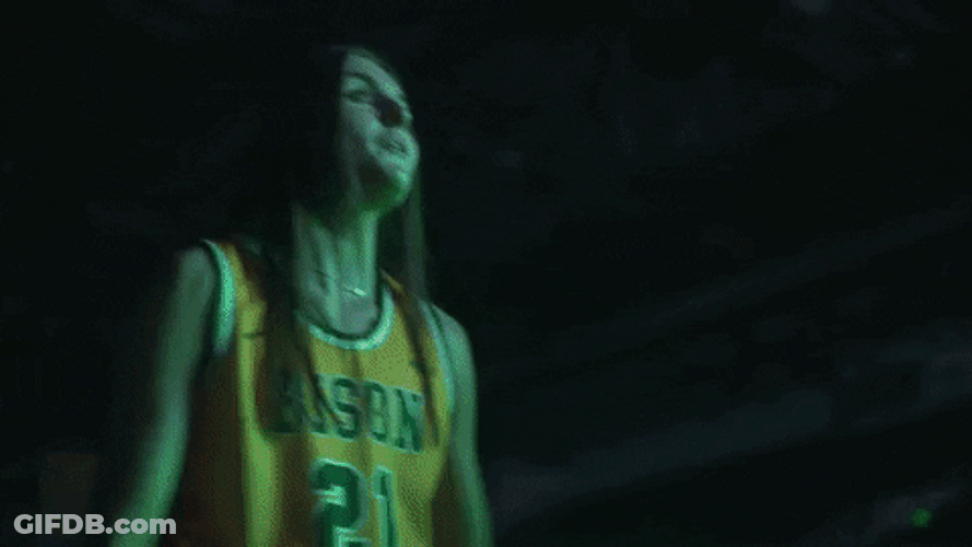 Bison Girl Basketball Player Receiving Ball GIF