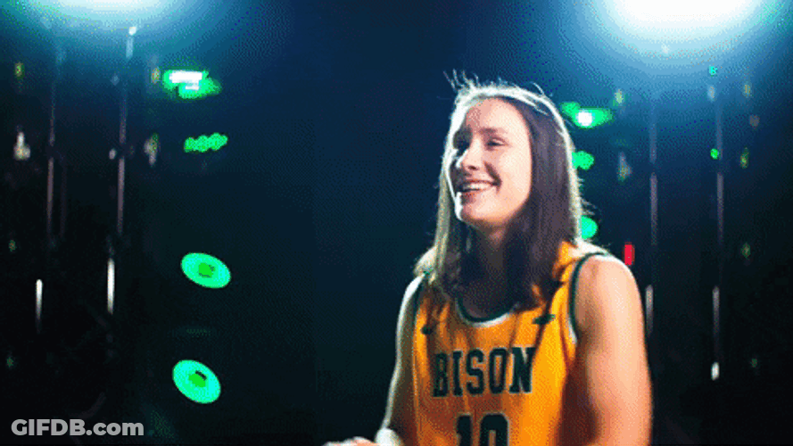 Bison Three Girl Basketball Jersey Ten GIF