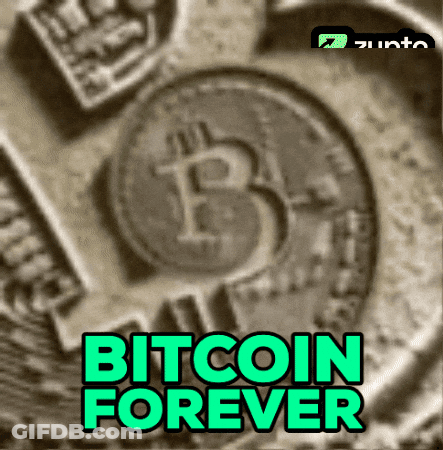 Bitcoin Coin With B And Forever GIF