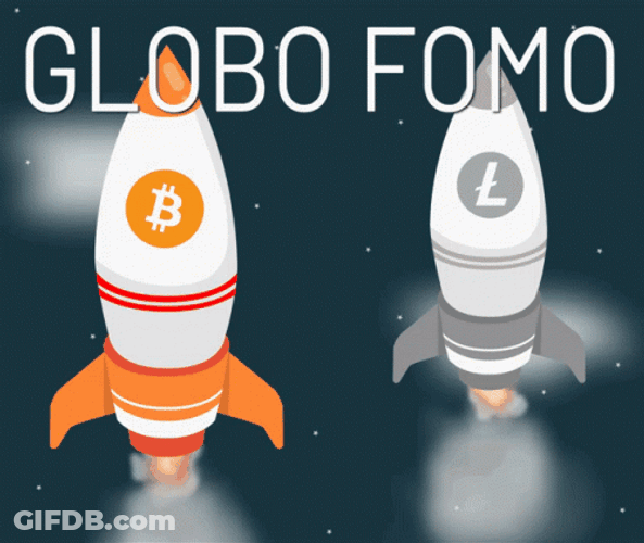 Bitcoin Rocket Globo Fomo GIF