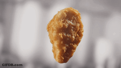 Bite Taken Out Fried Chicken Nugget GIF