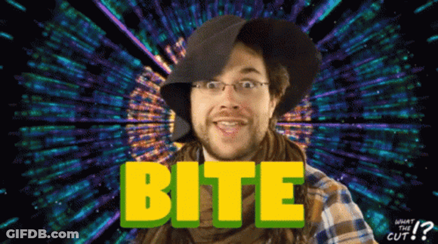 Bite Text In Music Video GIF