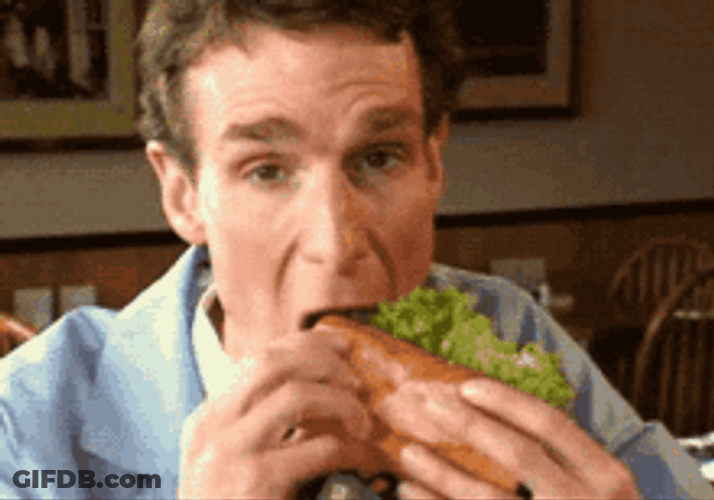 Biting Into A Heavenly Sandwich GIF