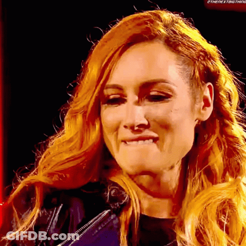 Biting Lip Becky Lynch GIF