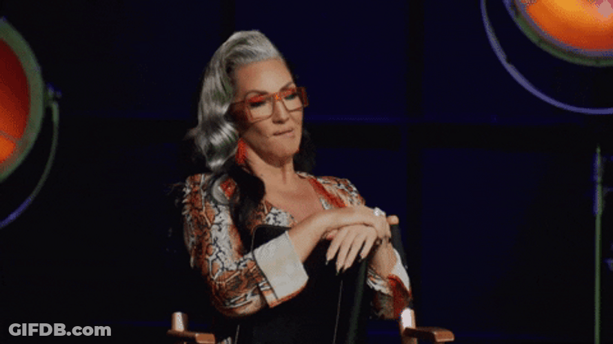 Biting Lip Michelle Visage Rupaul's Drag Race GIF