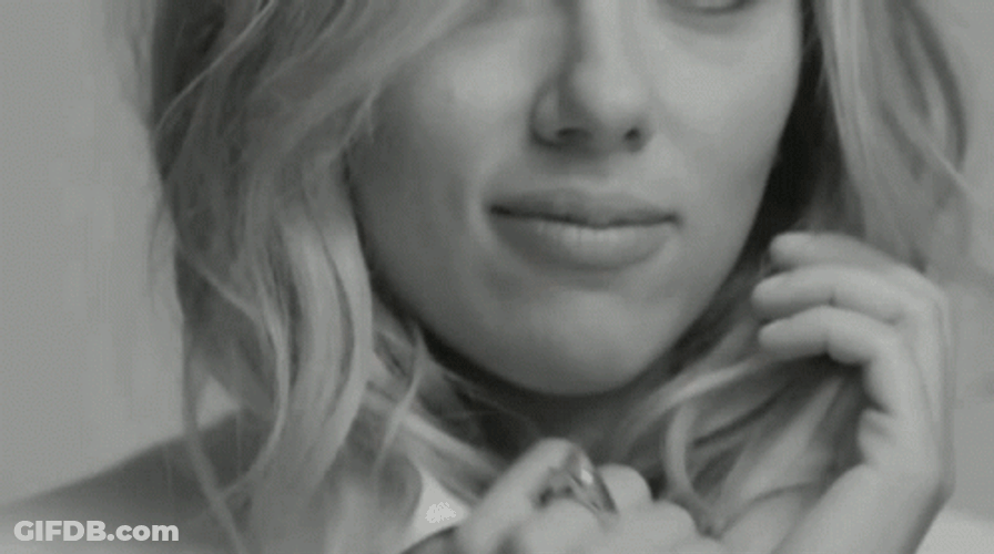 Biting Lip Scarlett Johansson GIF