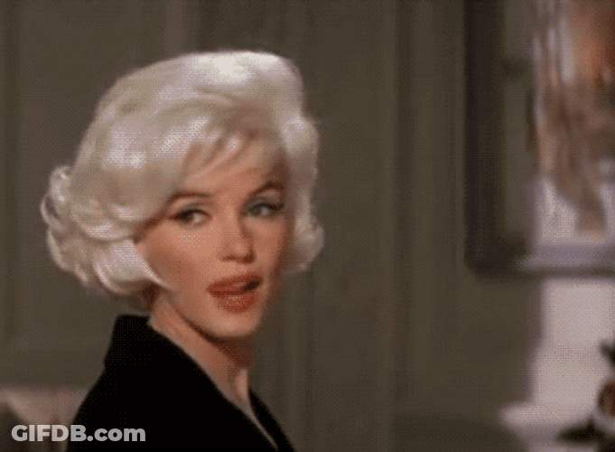 Biting Lip Vintage Marilyn Monroe GIF