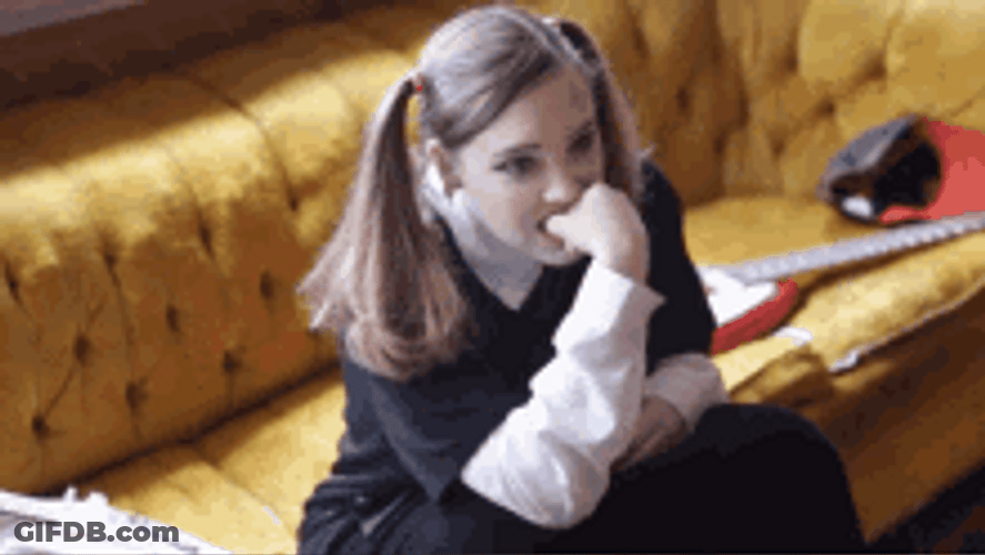 Biting Nails Nervous Girl Soccer Mommy GIF